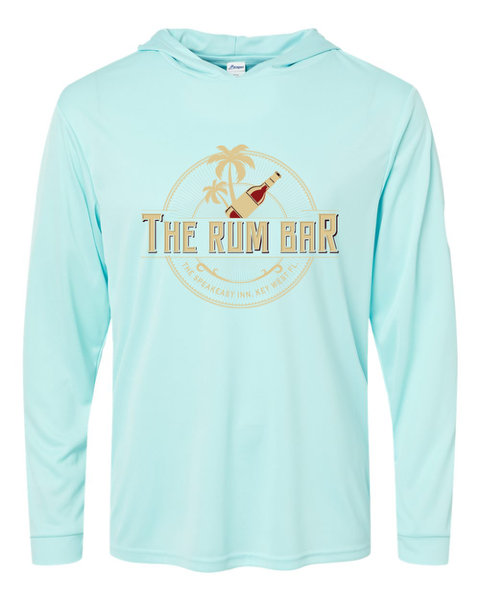 Aqua Blue Rum Bar Long Sleeve Hoodie