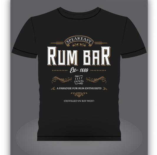 Short Sleeve Rum Bar T-Shirt Black